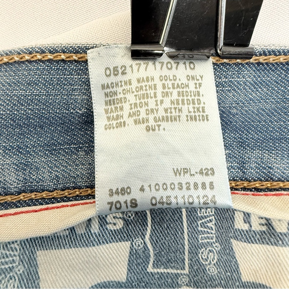 Vintage Men's Levi's Original 511 Skinny Jeans Medium Wash Size 34x32 Light blue - Picture 7 of 13
